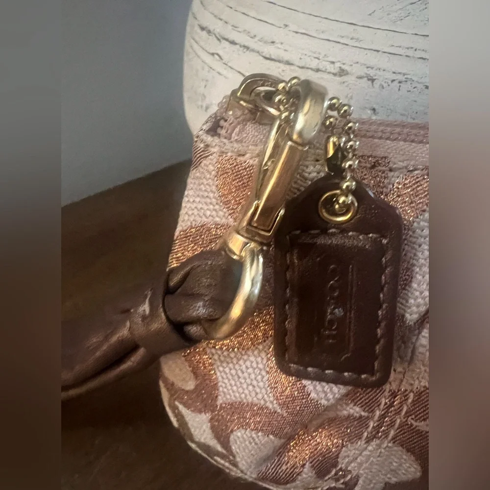 Coach Op Art Metallic Wristlet